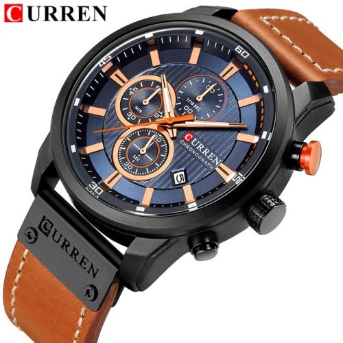 Luxury Brand Men Analog Digital Leather Sports Watches Men's Army Military Watch Man Quartz Clock