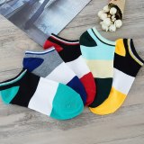 22 Styles 5 Pairs/lot Men Summer Cotton Socks Solid Color Striped Animals Ship Socks Fashionable Male Ankle Socks