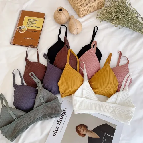 Sexy Bra Push Up Bras For Women Lingerie Wire Free Bra Solid Color Cotton Bralette Seamless Underwear Female Brassiere BH