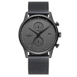 New CHEETAH Brand Men Watches Chronograph Quartz Watch Men Stainless Steel Waterproof Sports Clock Watches Business