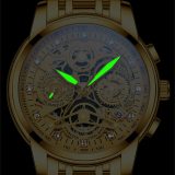 Masculino Sports Fashion Wristwatches Men's Gold Chronograph Luxury Quartz Watches Gold Men Wristwatch For Bussiness Man