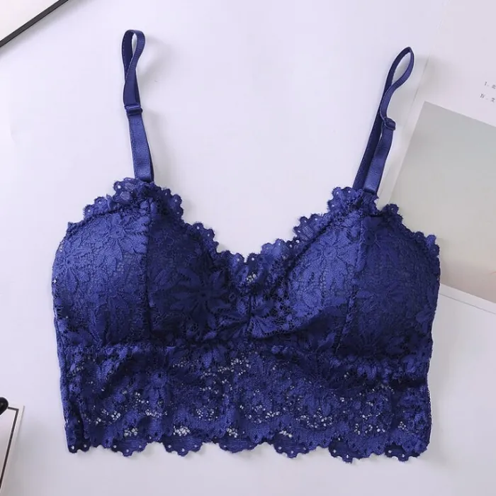 2020 New Arrival Women Push Up Wireless Lace Bra Top Women Plus Size Bralette Underwear Lingerie Full Cup