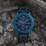 New Wooden Watch Men Top Brand Luxury Chronograph Military Quartz Watches for Man Dropshipping Customized
