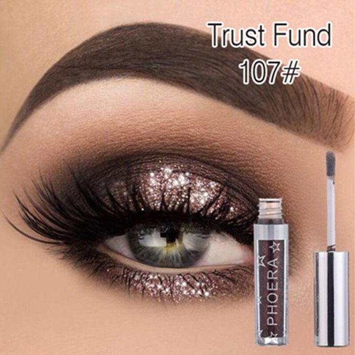 Attractive Gleaming Metal Eyeshadow High Quality Fashion Popular Liquid Eyeshadow Portable Sparkling  Eye MAKEUP Tool TSLM2