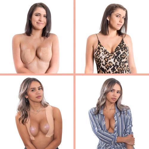 The Boobtape bra can be cut to fit the elastic tape on the invisible bra