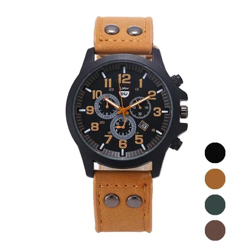 2019 Vintage Classic Watch Men Watches Stainless Steel Waterproof Date Leather Strap Sport Quartz Army relogio masculino