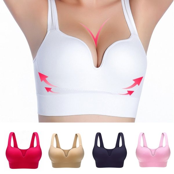 CINOON Bras For Women Underwear Sexy Lingerie Solid Bra Seamless Push Up Cotton Tops Bralette Brassiere Wireless Sports Vest
