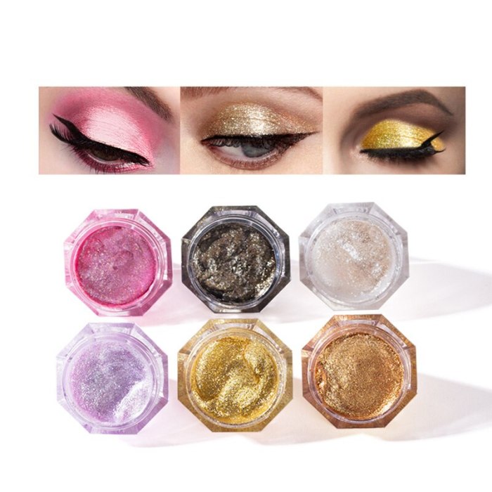 ELECOOL High Quality Liquid Eye Shadow Glitter Glitter Green Metal Radiant Purple Gold Metal Female Cosmetics TSLM1