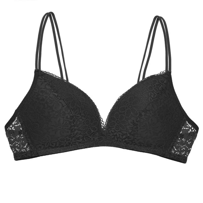 FINETOO Women Bra Sexy Lace Bralette Floral Wireless Bra Female Underwear A B Cup Sexy Lingerie Soft Solid Color Bras Brassiere