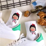 Japanese Kawaii Women Animals Cartoon Tube Socks Cute Egg Rabbit Panther Cotton Long Socks Female and Ladies Pink Milk White Sox