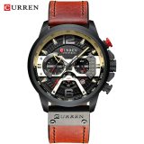 CURREN Watch Luxury Mens Watch Military Leather Wristwatch Man Sports Clock Casual Fashion Chronograph Waterproof Relojes Hombre