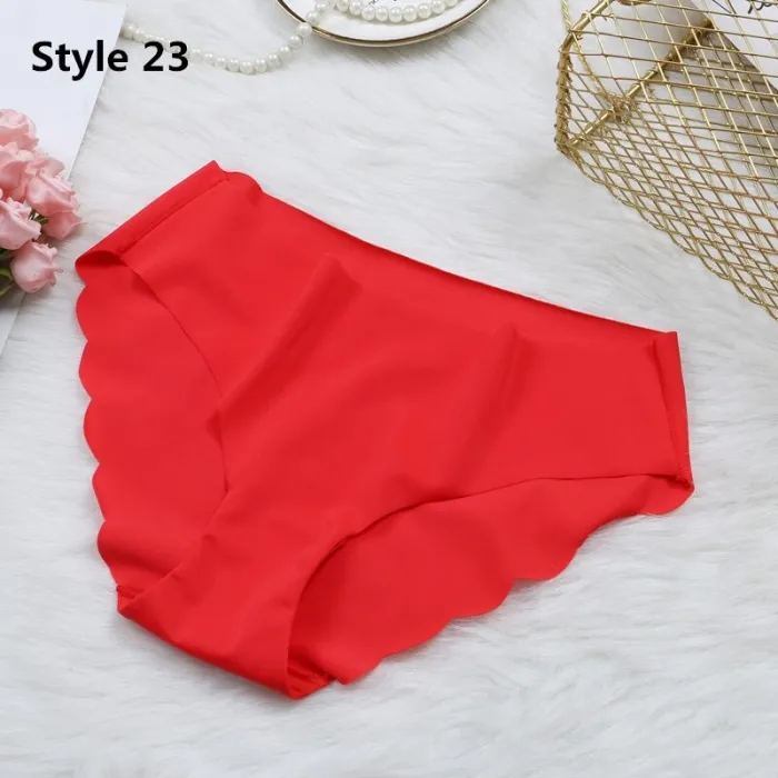 Fashion Women's Sexy Lace Panties Seamless Underwear Briefs Leopard Ice Silk for Girls Bikini Cotton Crotch Transparent Lingerie