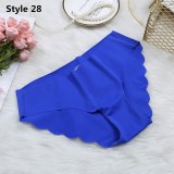 Fashion Women's Sexy Lace Panties Seamless Underwear Briefs Leopard Ice Silk for Girls Bikini Cotton Crotch Transparent Lingerie