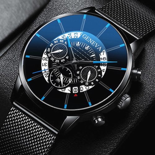 2020 Hollow Men's Watch Fashion Ultra Thin Watches Date Men Business Stainless Steel Mesh Belt Quartz Watch