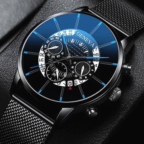 2020 Hollow Men's Watch Fashion Ultra Thin Watches Date Men Business Stainless Steel Mesh Belt Quartz Watch