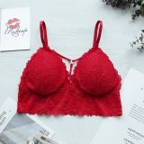 Lace Bralette Sexy Bras For Women Floral Lace Bra Wireless Underwear Deep V Crop Top Female Push Up Bra Sexy Lingerie