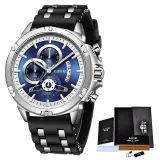 2020 LIGE Fashion Sport Watch Men Waterproof Mens Watches Top Brand Luxury Quartz  Silicone Strap