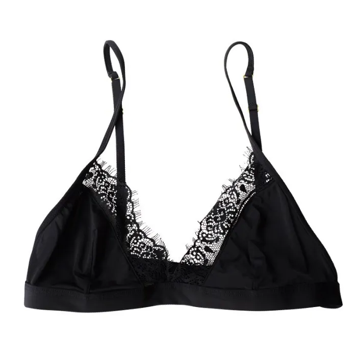 Unlined Smooth Women Female Bralette Sexy Lace Comfortable Wirefree Ladies Bra One Piece Bikini Bras Light Weigt Breathable