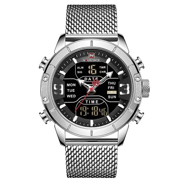 2020 Analog Digital Watches Men Luxury Brand Stainless Steel Sports Men's Watches Digital Waterproof Man Watch