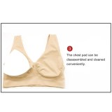2019 Sexy Bra Women Fitness Seamless Bra Padded Dry Quick Push Up Natural Color Breathable Support seamless Bra Top cotton blend