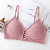 Sexy Push Up Bras For Women Lingerie Bralette Front Hollow Solid Color Bra Wireless Brassiere Seamless Underwear Female Intimate
