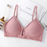 Sexy Push Up Bras For Women Lingerie Bralette Front Hollow Solid Color Bra Wireless Brassiere Seamless Underwear Female Intimate