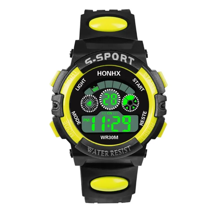 Children watch LED electronic watch Luxury Men Analog Digital Military Sport Waterproof Luminous Wrist Watch Bracelet watch YE1