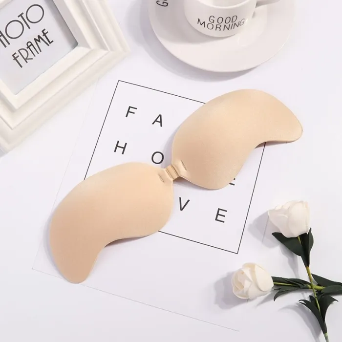 Sexy Lingerie Women Push Up Silicone Stickly Bra Self Adhesive Seamless Strapless Front Closure Gel Invisible Bras 2020
