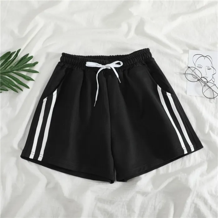Women Shorts Summer Casual Solid Drawstring shorts high waist loose shorts for girls Soft Cool female short M-2XL
