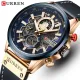 Mens Watches Luxury Brand Fashion Quartz Watch Men Leather Sports Wristwatch Chronograph Clock Male