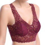 Plus Large Big Size Lace Bras for Women's Bralette bh Underwear Sexy Lingerie Super Push up Brassiere Girl Minimizer Deep V