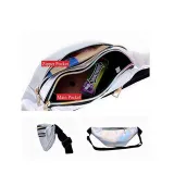 2019 Holographic Women Silver Laser Bum Bag Travel Shiny Waist Bags Fashion Girls Pink Leather Hologram Hip Bag