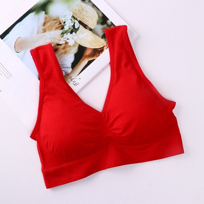 Plus Size Bras For Women Seamless Bra With Pads Big Size 4XL 5XL Bralette Push Up Brassiere Bra Vest Wireless Active Bra
