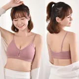 Sexy Push Up Bras For Women Lingerie Bralette Front Hollow Solid Color Bra Wireless Brassiere Seamless Underwear Female Intimate