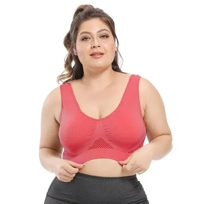 Bras For Women Plus Size Seamless Bra With Pads Easy Comfort Bra Active Everyday Push Up Bralette Vest Wireless Brassiere Bra