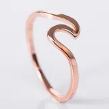Fashion Simple Design Sea Wave Rings Ocean Surf Alloy Ring Rose Gold Silver Color Finger Jewelry Rings for Women Surfer Gift