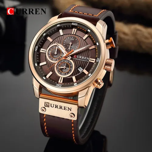 Luxury Brand Men Analog Digital Leather Sports Watches Men's Army Military Watch Man Quartz Clock