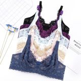 Yenlice 2020 Sexy Women Lace Gauze Bra Push Up 3/4 Cup Hook-and- Eye Breathable Ultra-thin Bra Lingerie Bralette Underwear New
