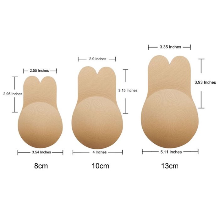 Strapless Adhesive Bra Self Adhesive Nipple Breast Cover Push Up Bras Reusable Silicone Invisible Lingerie Pad Pasties Enhancers