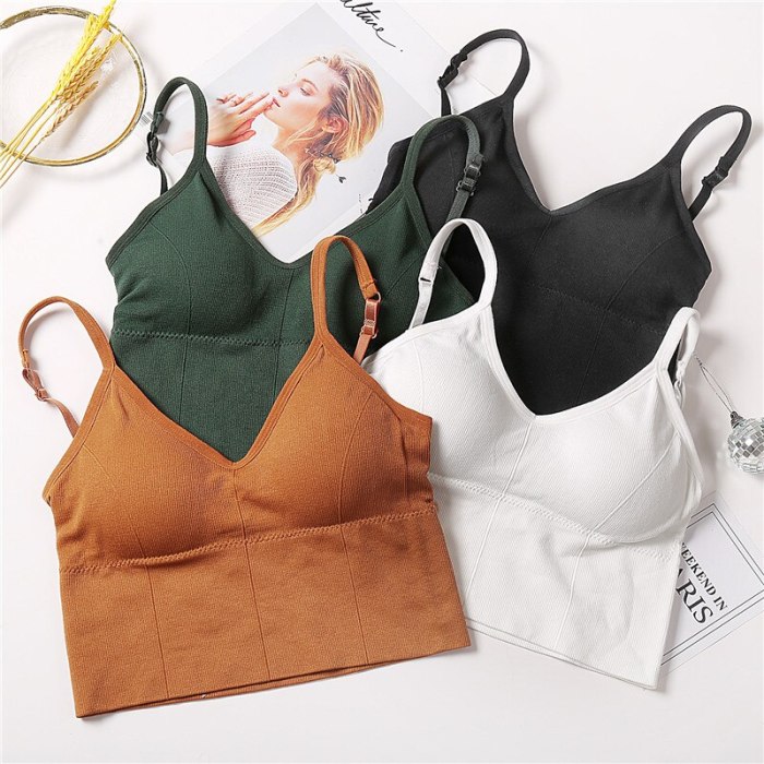 FINETOO Sexy Backless Bralette Active Bra For Women Seamless Padded Bra Women Lingerie Cotton Wireless Long Tops Brassiere Bra