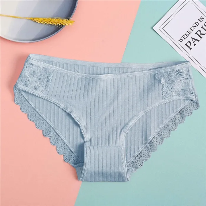 New Sexy Lace Panties For Women Girls Underwear Cotton Panty 2019 Soild Elasticity Comfortable Low-Rise Lingerie Panties M L XL