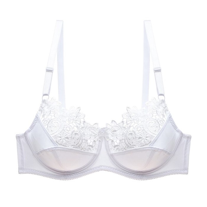 DKERT Plus Size Women Bras Ultrathin Sexy Lace Underwear Brassiere Soft Comfortable Bralette Push Up C D E Cup