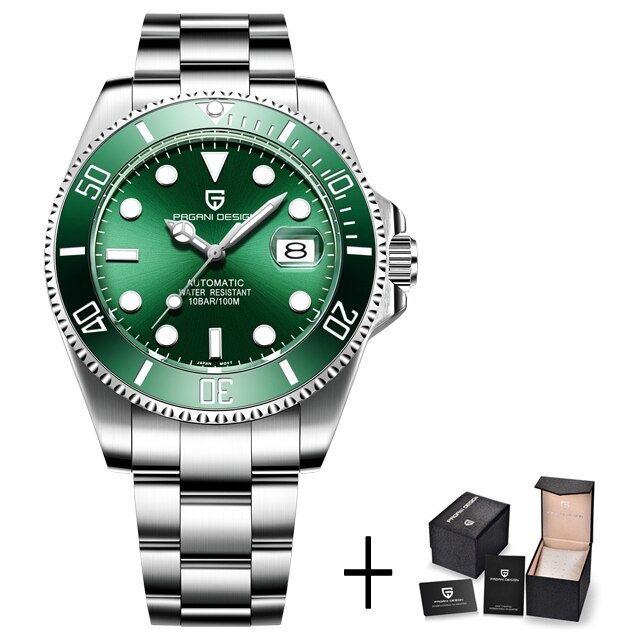 New  DESIGN 100m Waterproof Mechanical Watch NH35A Movement Classic Blue Dial Luxury Men Automatic Watches Stainless Steel