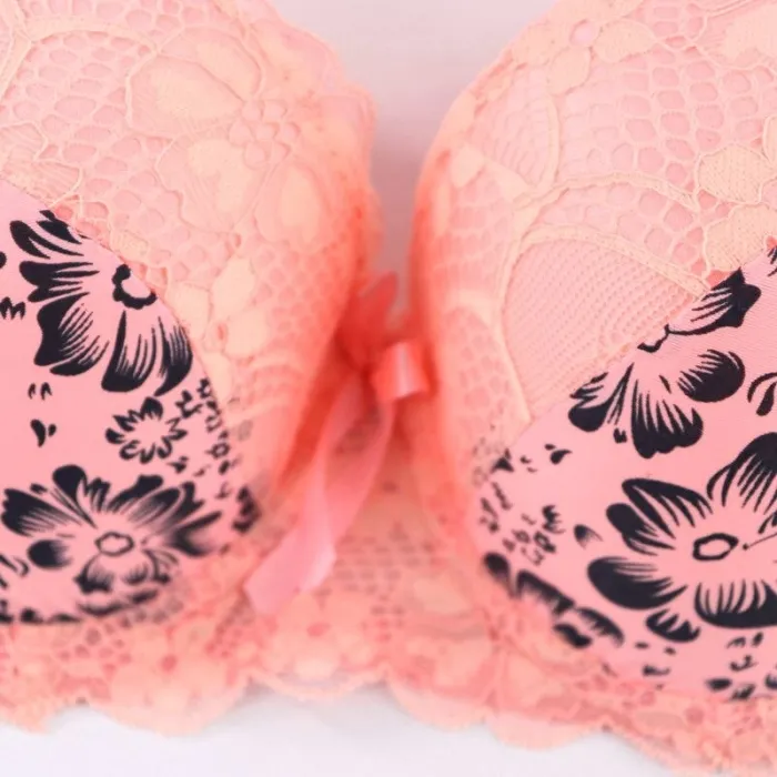 PariFairy Lace Bras for Women Lingerie Floral Unlined Underwired Bra Sexy Floral Print Bra Underwire Brassiere Underwear BH
