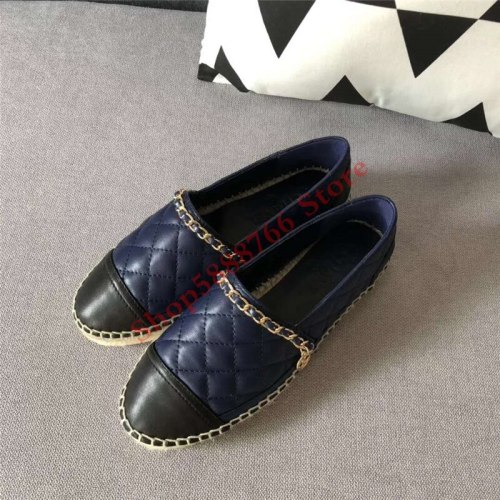 New Women Espadrilles Shoes Flat Genuine Leather Shoes Woman Casual Loafers Top Quality Spring Autumn Big Size 35-41