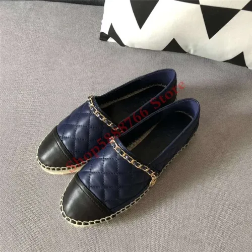 New Women Espadrilles Shoes Flat Genuine Leather Shoes Woman Casual Loafers Top Quality Spring Autumn Big Size 35-41