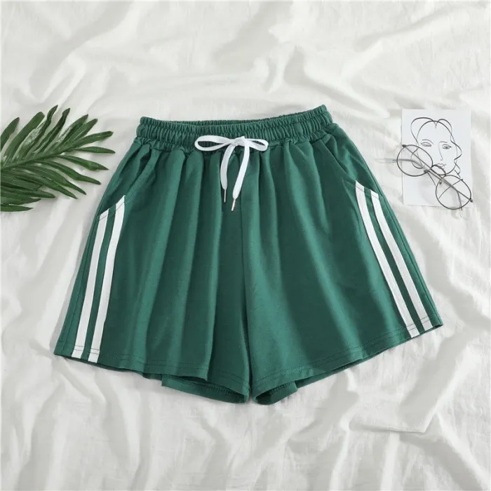 Women Shorts Summer Casual Solid Drawstring shorts high waist loose shorts for girls Soft Cool female short M-2XL