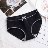 Explosion models women's thread in the waist underwear breathable briefs cotton solid color cute bow manufacturers wholesale