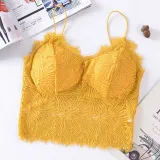 Lace Bra Sexy Floral Top For Women Non-adjusted Straps Female Lingerie breathable Soft Comfortable Bralette Thin Seamless Bras