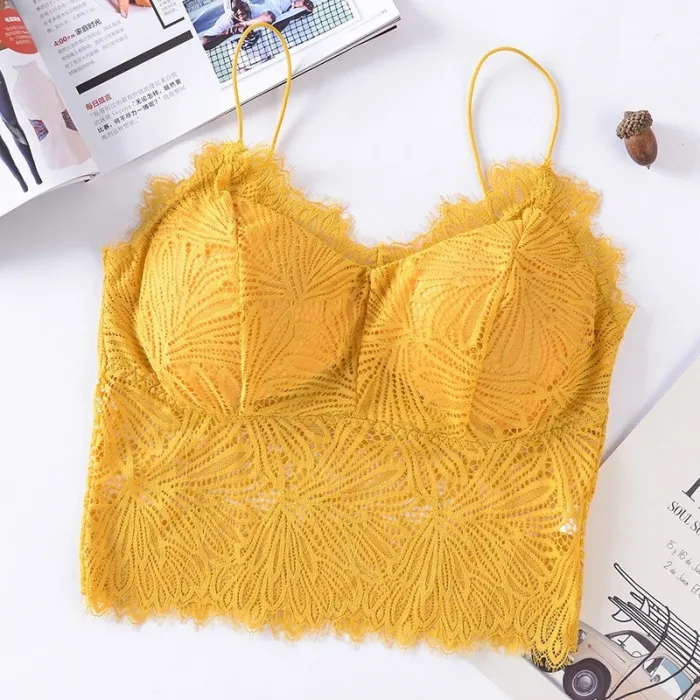 Lace Bra Sexy Floral Top For Women Non-adjusted Straps Female Lingerie breathable Soft Comfortable Bralette Thin Seamless Bras